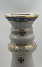 Load image into Gallery viewer, Crackle Glaze Footed Floral Pattern Ceramic Vintage Style Candlestick Holder
