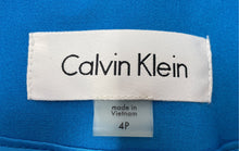 Load image into Gallery viewer, Calvin Klein Womens Turquoise One-Button Blazer Jacket Size 4P With Tag
