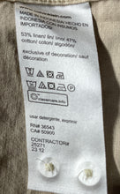 Load image into Gallery viewer, Calvin Klein Mens Beige Long Sleeve Collared Classic Fit Button-Up Shirt Size L
