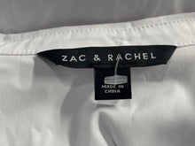 Load image into Gallery viewer, Zac &amp; Rachel Womens White Puff Sleeve Button-Up Shirt Size Large With Tag
