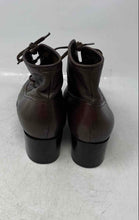 Load image into Gallery viewer, Enzo Angiolini Womens Brown Leather Lace-Up Block Heel Ankle Boots Size 8M
