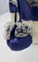 Load image into Gallery viewer, Franklin Heirloom Brown Hair Blue Eyes Porcelain Doll In Blue Dress In Open Box
