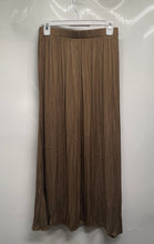 Load image into Gallery viewer, Zara Womens Brown Pleated Elastic Waist Pull-On Midi A-Line Skirt Size XS-S
