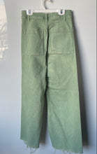 Load image into Gallery viewer, Zara Womens Green Denim Pockets Regular Fit Medium Wash Wide-Leg Jeans Size 4
