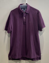 Load image into Gallery viewer, Tommy Hilfiger Mens Purple Short Sleeve Collared Classic Fit Polo Shirt Size M

