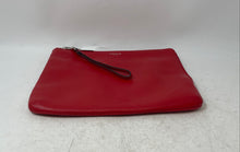 Load image into Gallery viewer, Coach Womens Red Leather Charm Zipper Mini Wristlet Wallet
