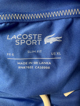 Load image into Gallery viewer, Lacoste Mens Blue Short Sleeve Slim Fit Crew Neck Pullover T-Shirt Size XL
