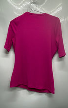 Load image into Gallery viewer, INC International Concepts Womens Pink Ribbed Short Sleeve Blouse Top Size M
