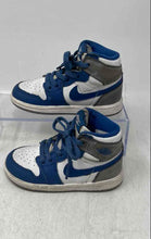 Load image into Gallery viewer, Nike Kids Air Jordan 1 Retro OG High White Blue Lace-Up Sneaker Shoes Size 8C
