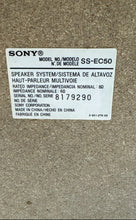 Load image into Gallery viewer, Lot Of 2 Pcs Sony SS-EC50 Silver Black Wired Home Audio Bookshelf Speakers
