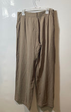 Load image into Gallery viewer, Mango Womens Beige Flat Front Slash Pocket Wide-Leg Trouser Pants Size 8
