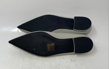 Load image into Gallery viewer, C.Paravano Womens Gray Leather Bow Pointed Toe Slip-On Ballet Flats Size 39
