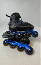 Load image into Gallery viewer, Schwinn Unisex ABEC 7 Black Blue Ratchet Buckle Adjustable Inline Skates Sz 8/9
