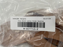 Load image into Gallery viewer, Authentic Tory Burch Womens Monroe Brown Leather Thong Sandals Size 6.5M Damaged
