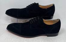Load image into Gallery viewer, Milanoo Mens Black Lace-Up Low Top Almond Toe Derby Dress Shoes Size 46
