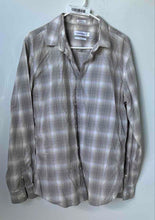 Load image into Gallery viewer, Calvin Klein Mens Multicolor Plaid Long Sleeve Slim Fit Button-Up Shirt Size L
