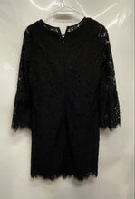Load image into Gallery viewer, Banana Republic Womens Black Lace 3/4 Bell Sleeve Mini Shift Dress Size 2
