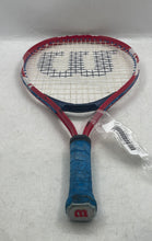 Load image into Gallery viewer, Wilson Junior US Open Red Blue Comfort Grip Sports Equipment Tennis Racket
