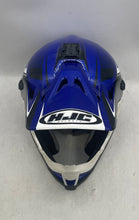 Load image into Gallery viewer, HJC Blue Black White Graphic Design Sports Bike Off-Road Motocross Helmet Size M
