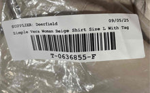 Load image into Gallery viewer, Authentic Simply Vera Vera Wang Womens Beige Snap Utility Vest Size L With Tag
