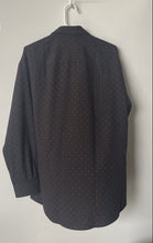 Load image into Gallery viewer, Alfani Mens Black Red Geometric Long Sleeve Slim Fit Dress Shirt Size 16
