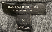 Load image into Gallery viewer, Banana Republic Mens Gray Heather Long Sleeve V-Neck Pullover Sweater Size M
