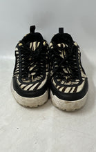 Load image into Gallery viewer, Fila Womens Disruptor 2 Black &amp; White Animal Print Lace-Up Sneaker Shoes Size 7
