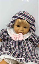 Load image into Gallery viewer, Berenguer Blonde Hair Brown Eye Medium Complexion Floral Dress Baby Girl Doll
