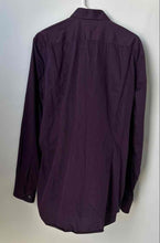 Load image into Gallery viewer, Hugo Boss Mens Purple Striped Print Long Sleeve Slim Fit Dress Shirt Size 16
