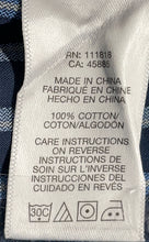 Load image into Gallery viewer, Michael Kors Mens Blue Striped Spread Collar Long Sleeve Button-Up Shirt Size L
