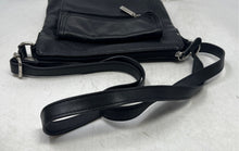 Load image into Gallery viewer, Giani Bernini Womens Venice Black Leather Flap Pocket Zip Top Crossbody Purse
