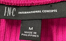 Load image into Gallery viewer, INC International Concepts Womens Pink Ribbed Short Sleeve Blouse Top Size M
