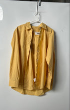 Load image into Gallery viewer, Mcedar Womens Yellow Cotton Long Sleeve Collared Button-Up Shirt Size XL
