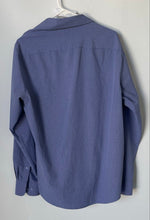 Load image into Gallery viewer, Lucky Brand Mens Blue Printed Long Sleeve Collared Dress Shirt Size Large
