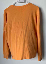 Load image into Gallery viewer, Lacoste Mens Orange Waffle-Knit Long Sleeve Crew Neck Sleep Shirt Size Small
