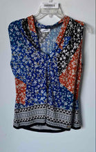 Load image into Gallery viewer, Calvin Klein Womens Multicolor Floral Print Liquid Knit Blouse Top Size M
