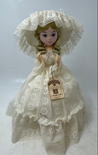Load image into Gallery viewer, Vintage 1970s Bradley Big Eye Southern Belle Boudoir Style Doll In Lace Dress
