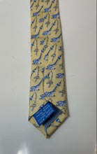 Load image into Gallery viewer, Southern Tide Mens Yellow Printed Keeper Loop Adjustable Designer Tie With Tags
