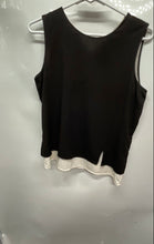 Load image into Gallery viewer, Calvin Klein Womens Black White Sleeveless Round Neck Layered Blouse Top Size XS
