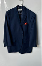 Load image into Gallery viewer, Bocaccio Uomo Mens Blue Notch Lapel Two-Button Blazer Jacket Size 46R

