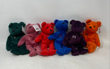Load image into Gallery viewer, Set Of 6 Pcs Salvino's 1998 Plush Bear Mixed Variety Bamm Beano's Toy With Tag
