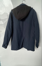 Load image into Gallery viewer, Weatherproof Mens Blue Black Hooded Double Full-Zip Windbreaker Jacket Size M
