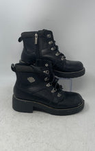 Load image into Gallery viewer, Harley-Davidson Womens Express Lane 84008 Black Leather Lace-Up Biker Boots Sz 8
