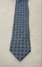 Load image into Gallery viewer, Hugo Boss Mens Blue Printed Cotton Keeper Loop Adjustable Designer Tie
