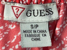 Load image into Gallery viewer, Guess Womens Red White Geometric Print Spaghetti Strap Maxi Dress Size S
