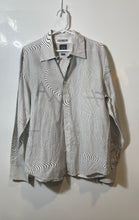 Load image into Gallery viewer, Armani Exchange Mens White Black Striped Long Sleeve Button-Up Shirt Size L
