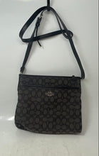 Load image into Gallery viewer, Coach Womens Brown Signature Print Adjustable Strap Shoulder Crossbody Bag
