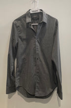Load image into Gallery viewer, Zara Mens Gray Long Sleeve Spread Collar Slim Fit Button-Up Shirt Size M
