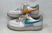 Load image into Gallery viewer, Nike Mens Air Force 1 '07 LV8 EMB White Blue Yellow Sneaker Shoes Size 11
