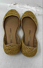 Load image into Gallery viewer, Melissa + Campana Girls Zig Zag Dark Golden Round Toe Slip-On Ballet Flats Sz 3
